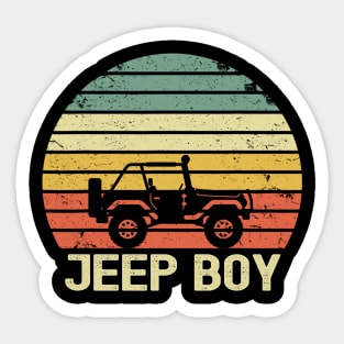 Jeep Boy Vintage Jeeps Sticker